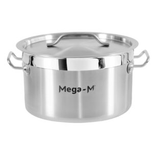 Garnek gastronomiczny niski z pokrywką Mega-M PRO 12l śr. 30 cm x h 18 cm N