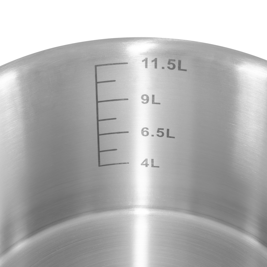 Garnek gastronomiczny niski z pokrywką Mega-M PRO 12l śr. 30 cm x h 18 cm N - obrazek 4