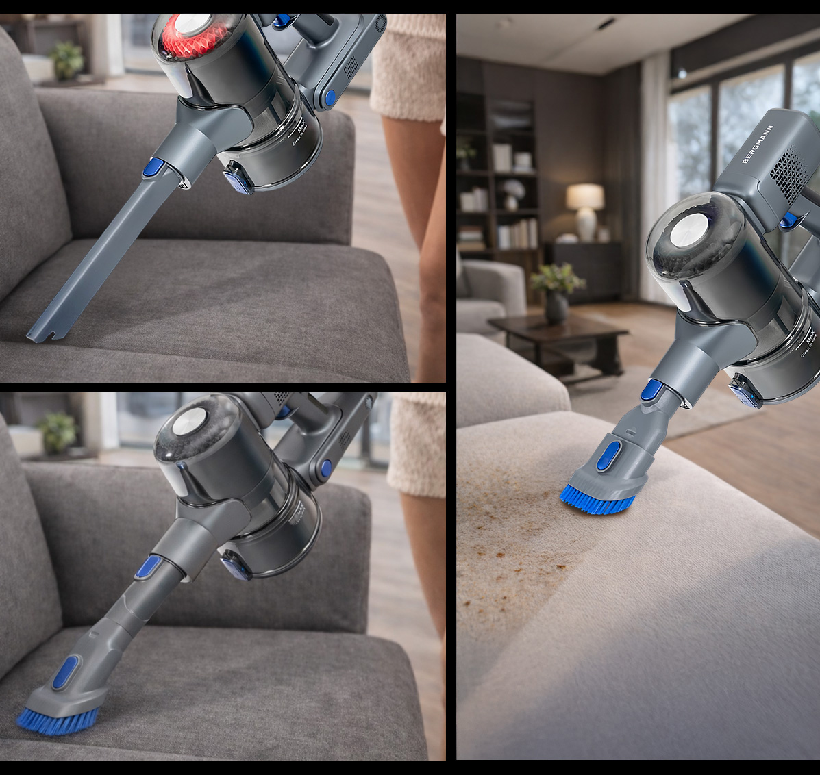 Odkurzacz bezprzewodowy pionowy BERGMANN HAX 125 450W N - obrazek 12