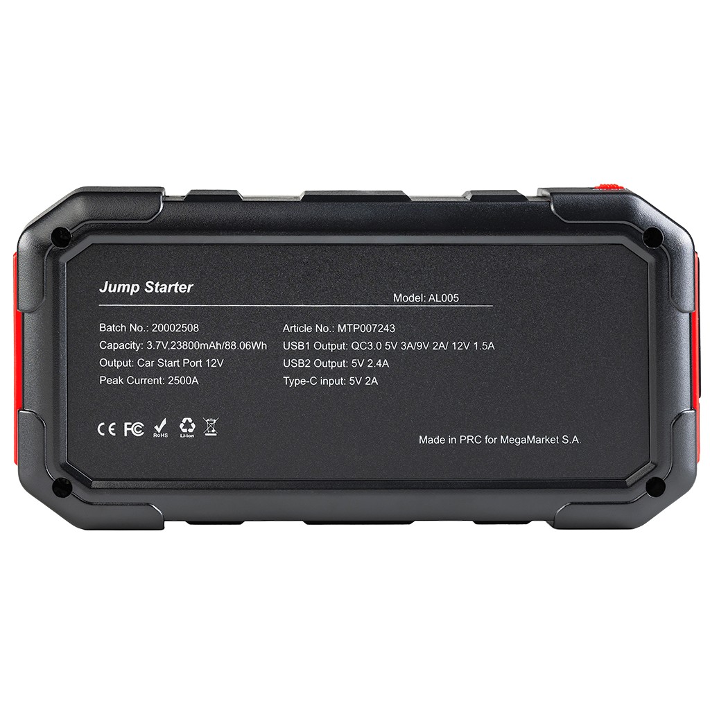 Powerbank rozruchowy WERKBERG AL005 1500A/2500A 23800mAh ładowarka bezprzewodowa N - obrazek 5