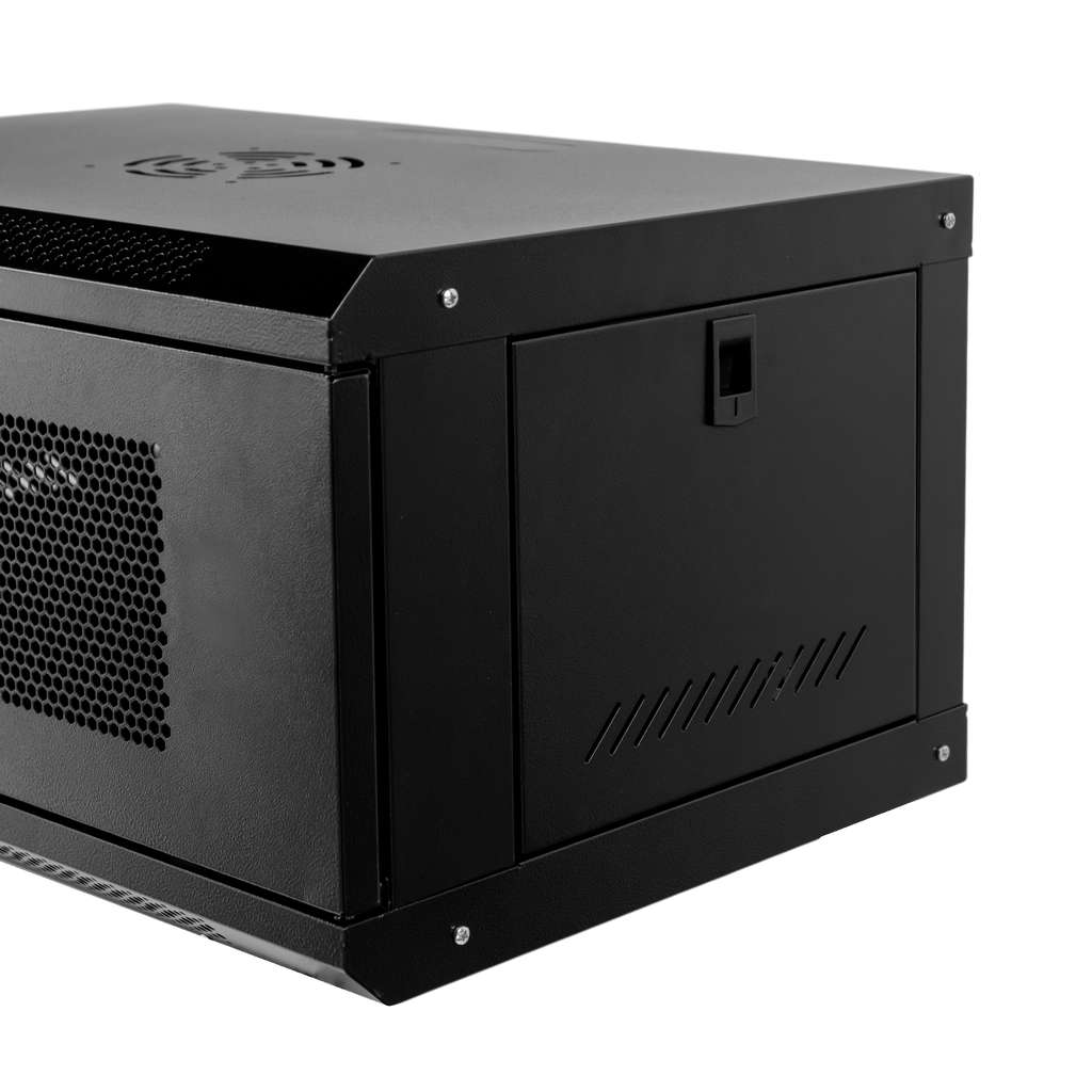 Szafa Rack NETBERG 19" 6U 300x600x400 wisząca drzwi perforowane czarny N - obrazek 4