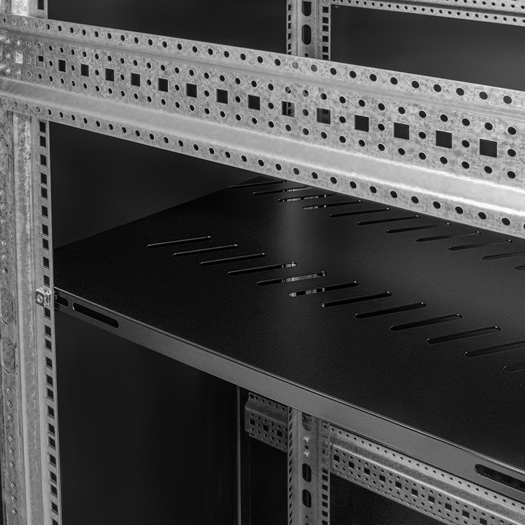 Szafa Rack NETBERG 19" 28U 600x800 stojąca drzwi perforowane czarny N - obrazek 5
