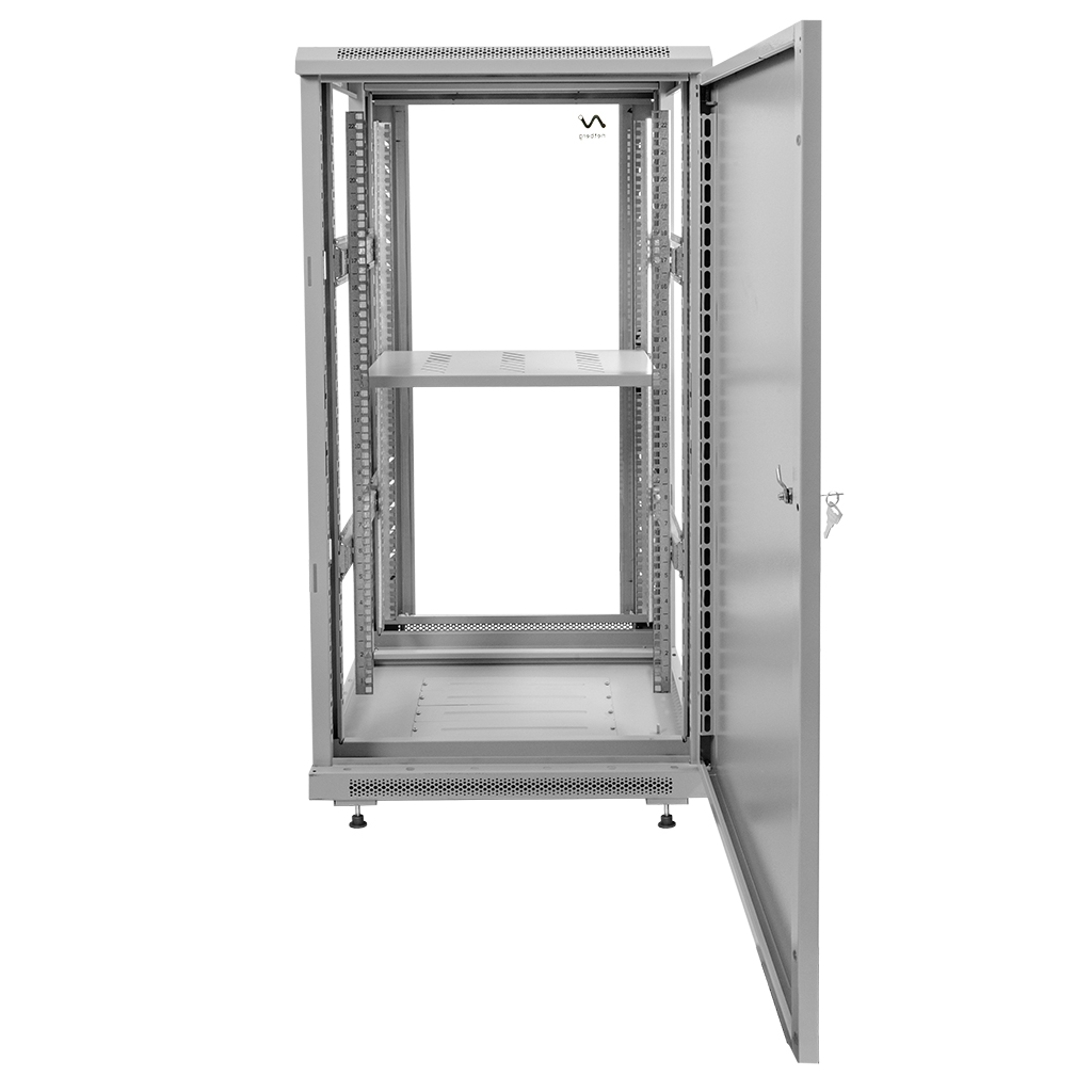 Szafa Rack NETBERG 19" 22U 600x600 stojąca szary N - obrazek 3