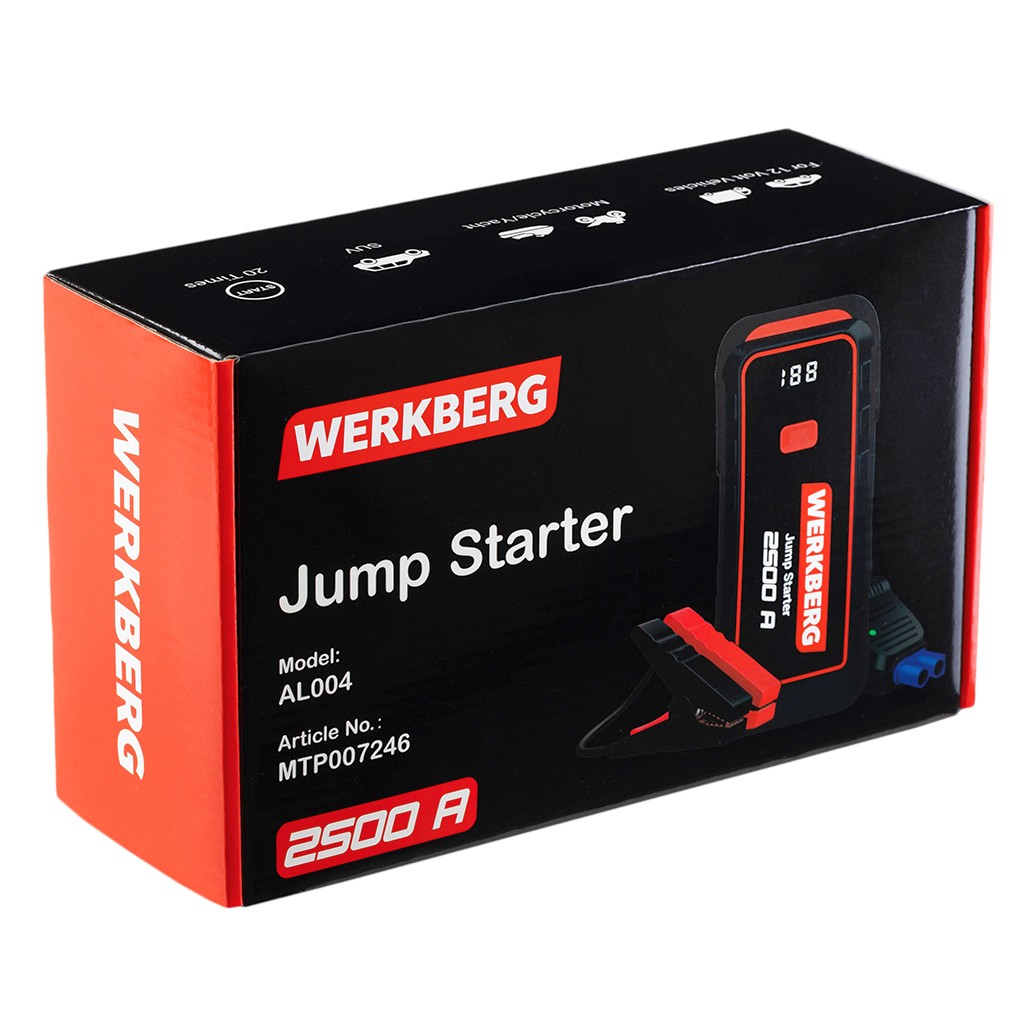 Powerbank rozruchowy WERKBERG AL004 1500A/2500A 25800mAh N - obrazek 13