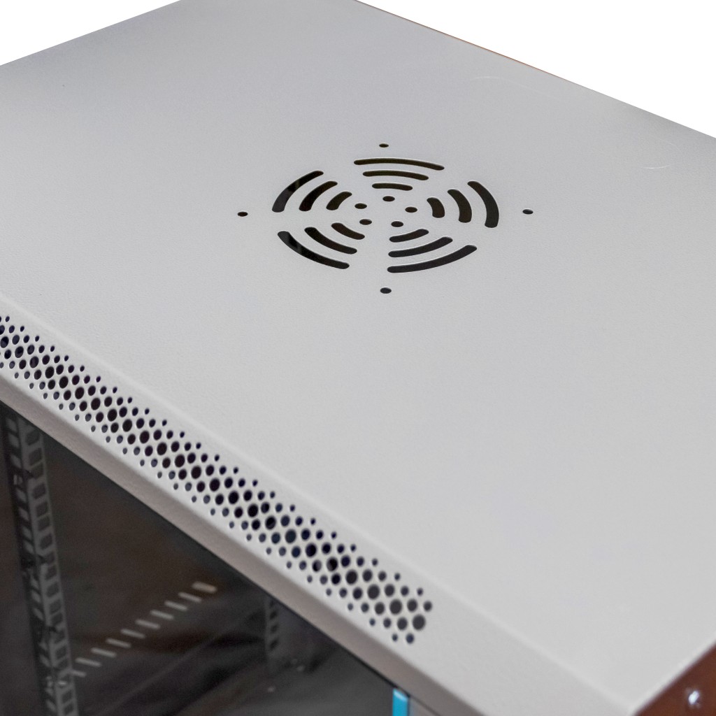 Szafa Rack NETBERG 19" 12U 600x600x400 wisząca szary N - obrazek 5