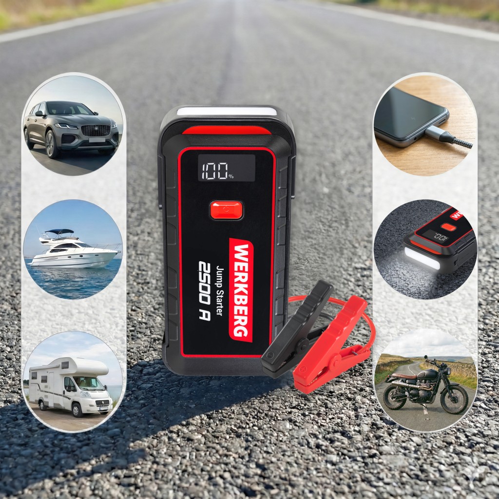 Powerbank rozruchowy WERKBERG AL004 1500A/2500A 25800mAh N - obrazek 14