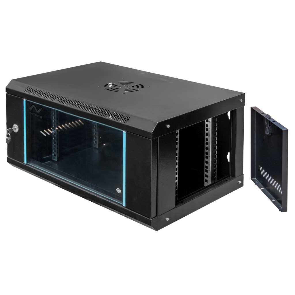 Szafa Rack NETBERG 19" 6U 300x600x400 wisząca czarny N - obrazek 2