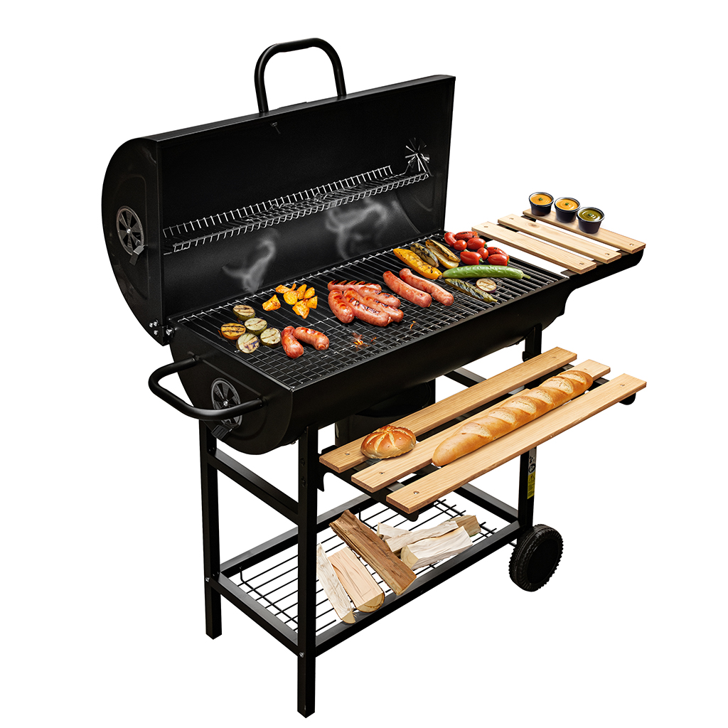 Grill ogrodowy węglowy BERGMANN beczkowy 70x35 N - obrazek 4