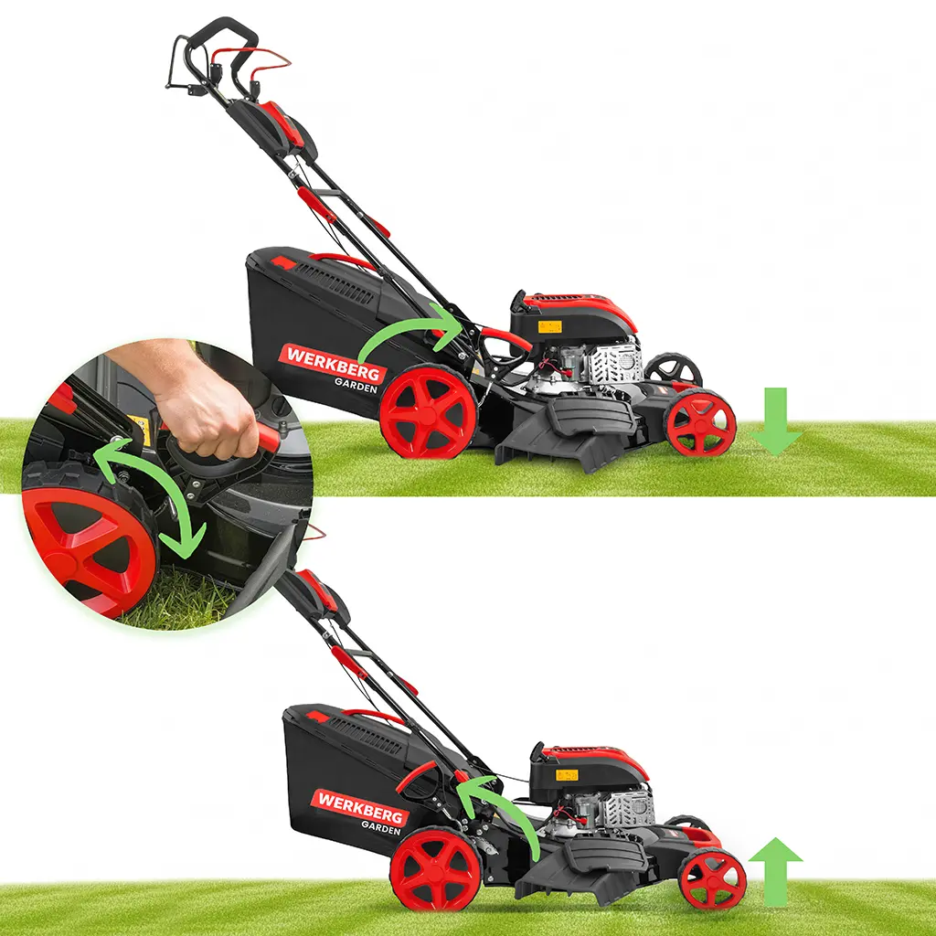 Kosiarka spalinowa Werkberg Garden z rozrusznikiem 51 cm 196cm3 N - obrazek 12