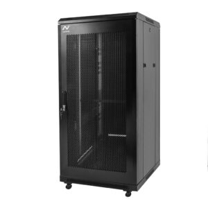 Szafa Rack NETBERG 19" 22U 600x600 stojąca drzwi perforowane czarny N