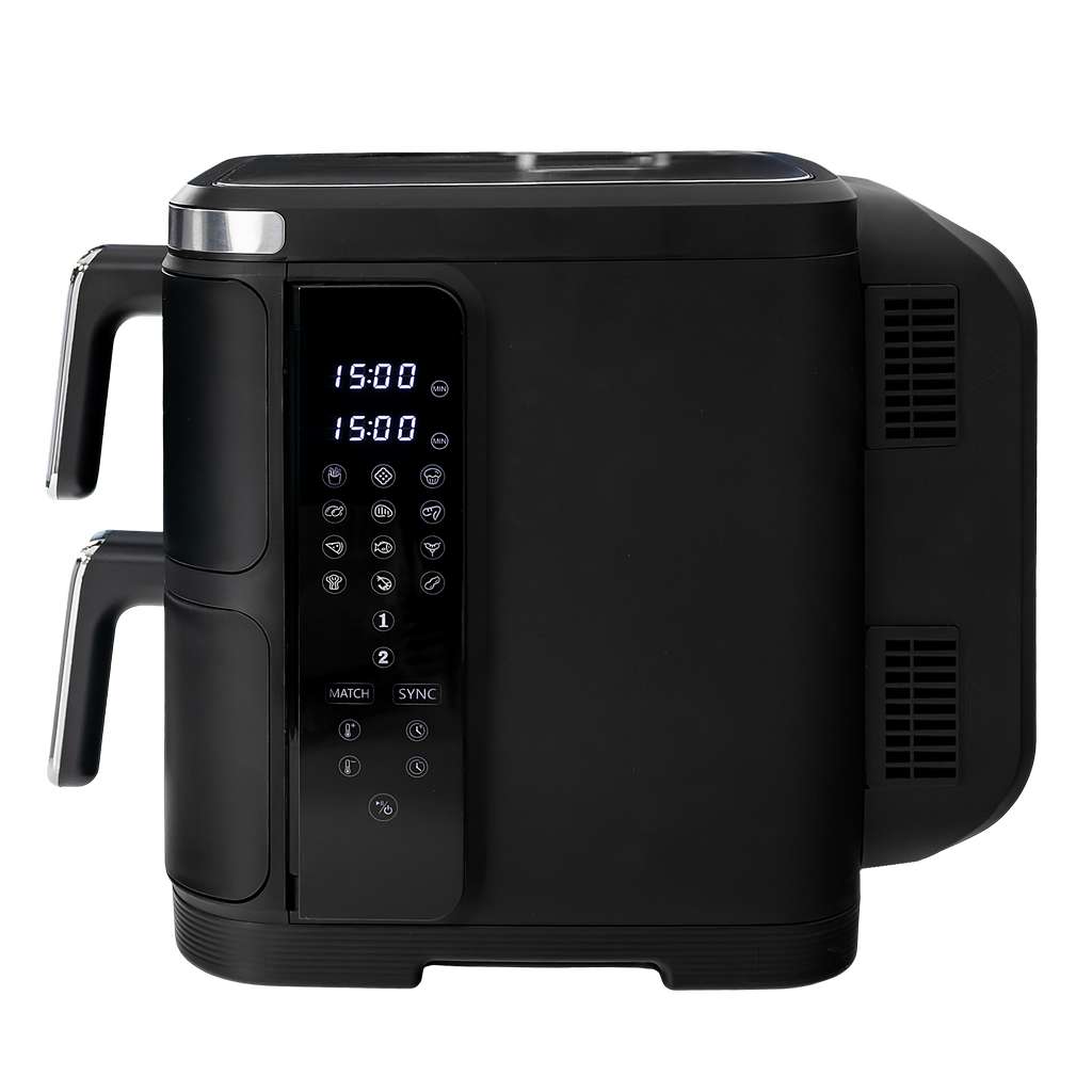 Frytkownica beztłuszczowa BERGMANN YI 2 komory pionowo 5,5l+5,5l 2800W książka N - obrazek 13