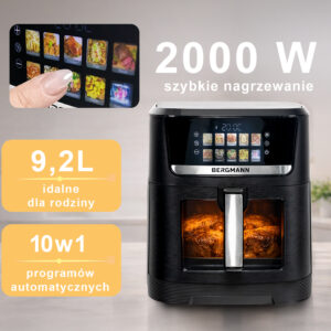 Frytkownica beztłuszczowa BERGMANN YO 1 komora 9,2l 2000W N
