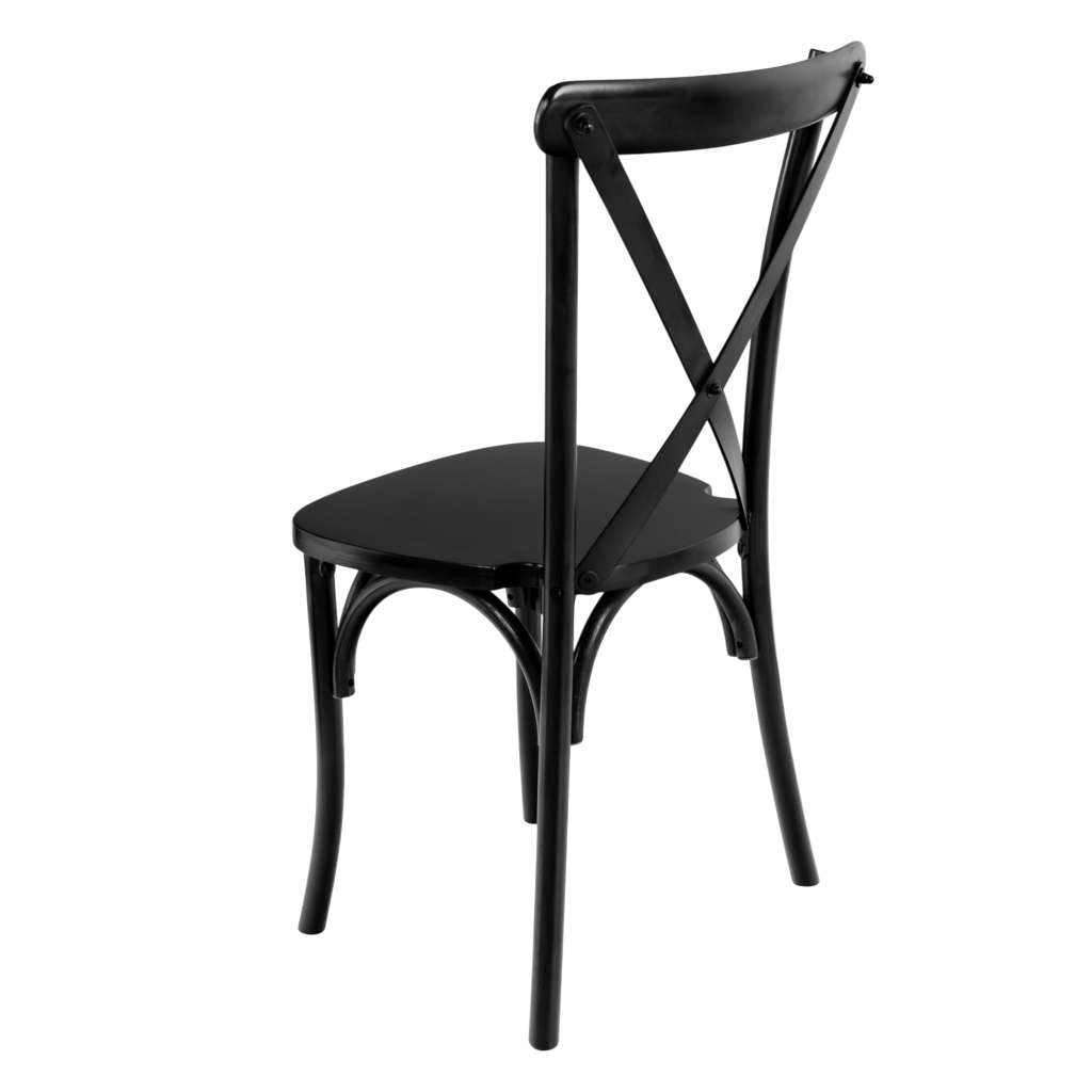 Krzesło drewniane bankietowe kuchenne rustykalne FURVERO BOHO drewno bukowe czarny ZESTAW 8 szt N - obrazek 14