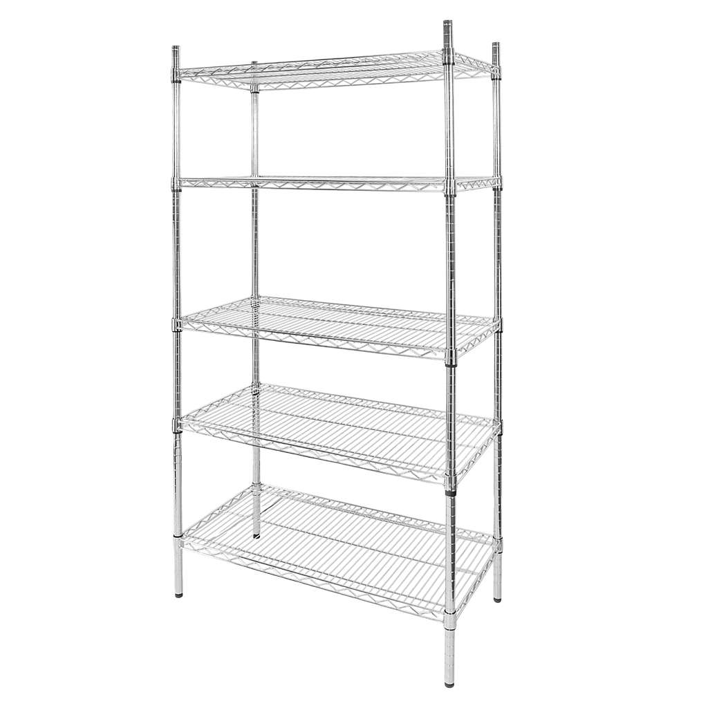Regał chromowany gastronomiczny Mega-M 5-półkowy H-180 L-90 G-45 N - obrazek 2