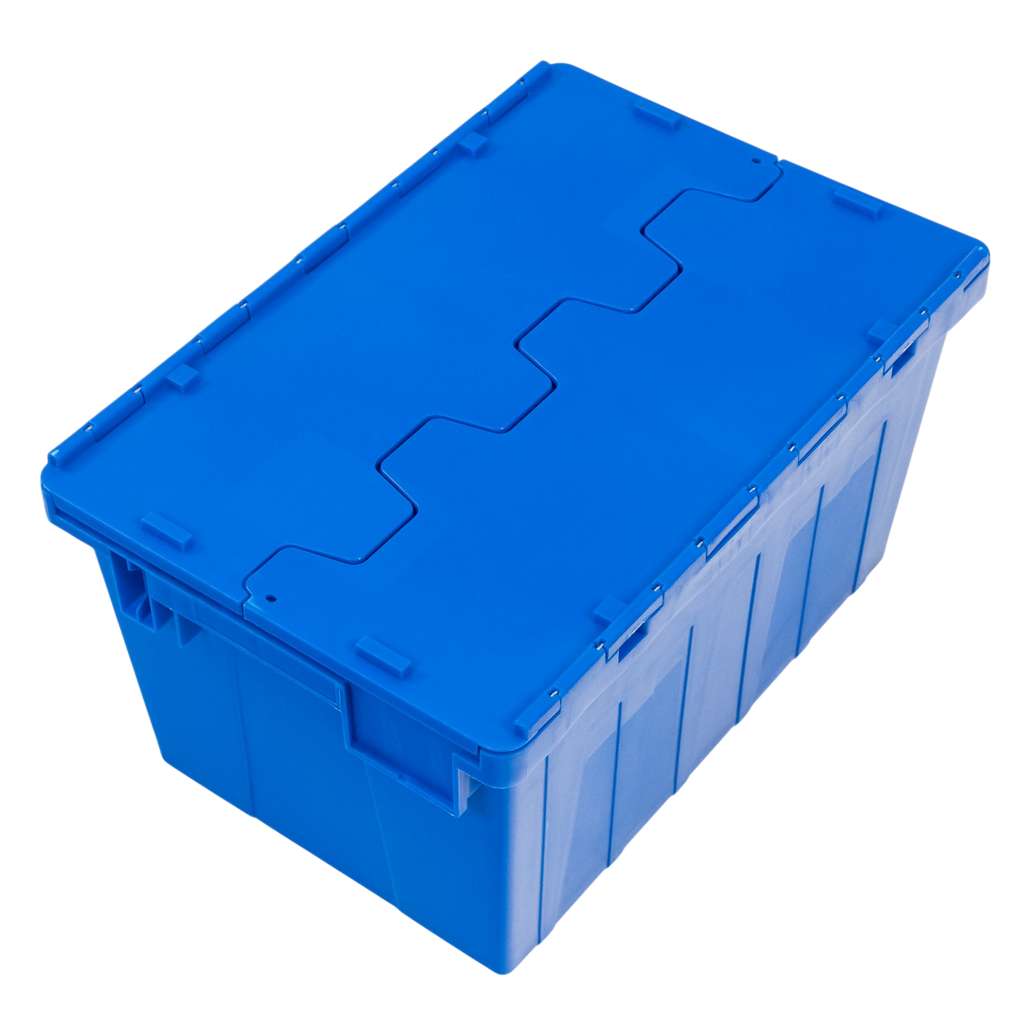 Pojemnik transportowy Mega-M zamykany S-60 cm G-40 cm H-32,5 cm plastikowy niebieski N - obrazek 3