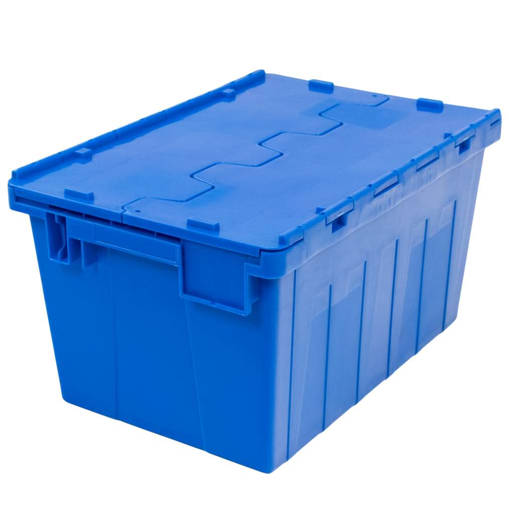 Pojemnik transportowy Mega-M zamykany S-60 cm G-40 cm H-32,5 cm plastikowy niebieski N - obrazek 2