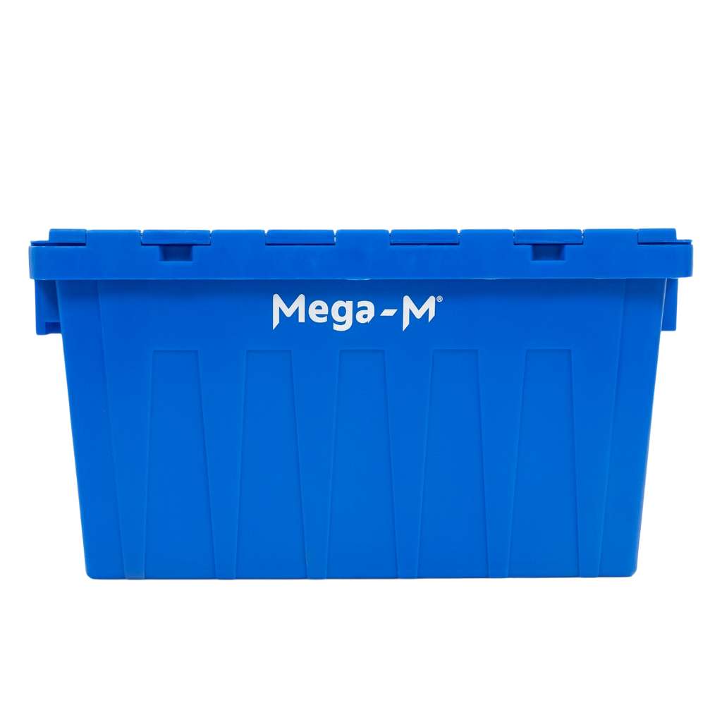 Pojemnik transportowy Mega-M zamykany S-60 cm G-40 cm H-32,5 cm plastikowy niebieski N - obrazek 4