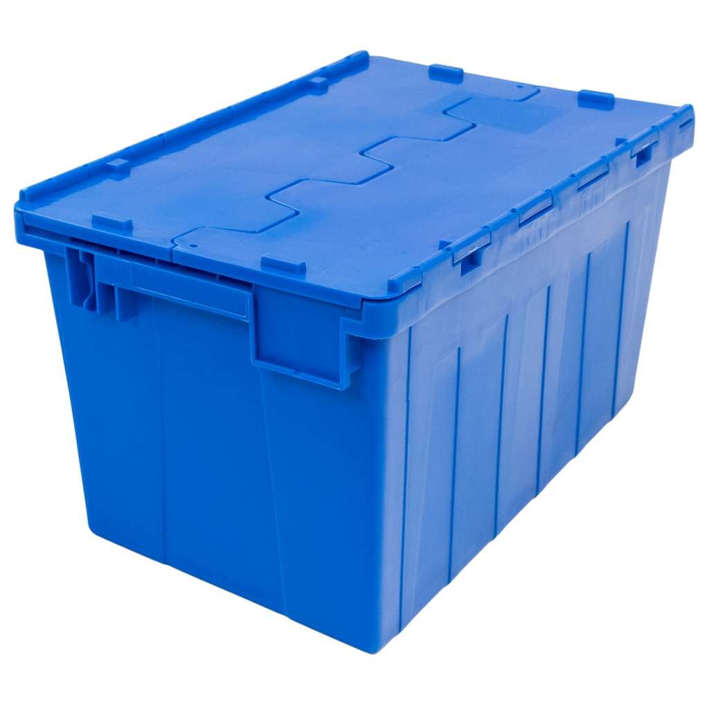 Pojemnik transportowy Mega-M zamykany S-60 cm G-40 cm H-36 cm plastikowy niebieski N - obrazek 5