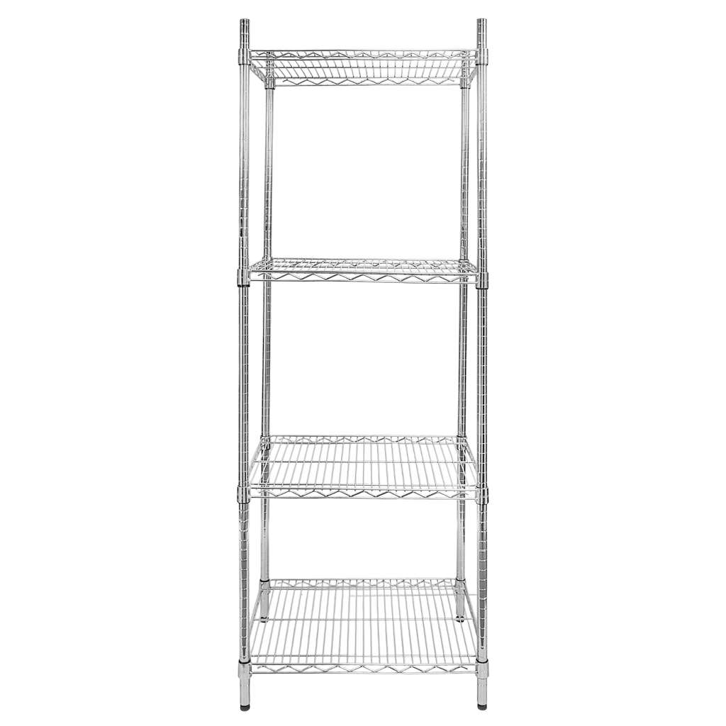 Regał chromowany gastronomiczny na kółkach Mega-M 4-półkowy H-180 L-60 G-45 N - obrazek 4