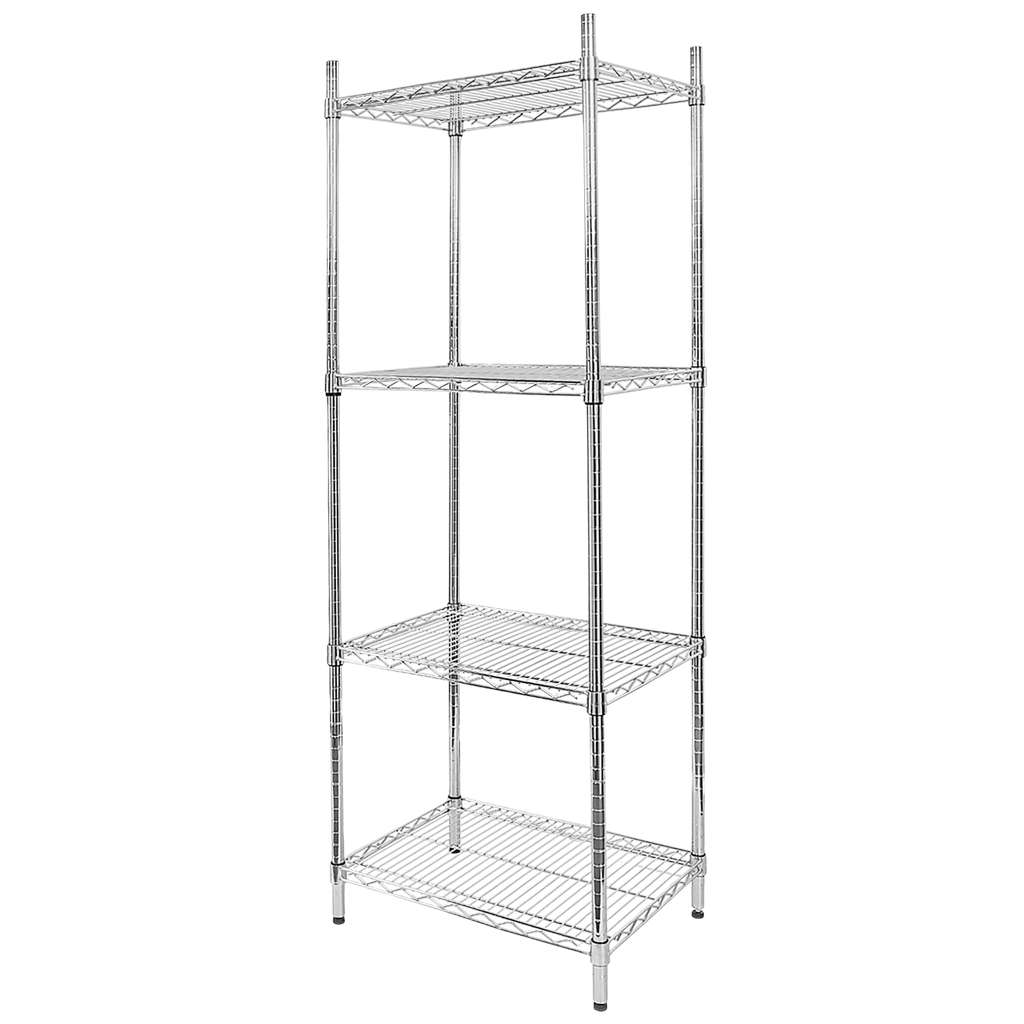 Regał chromowany gastronomiczny na kółkach Mega-M 4-półkowy H-180 L-60 G-45 N - obrazek 3
