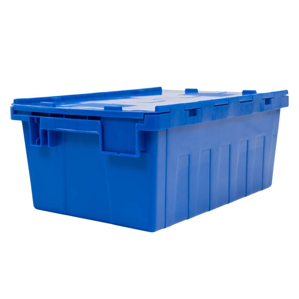 Pojemnik transportowy Mega-M zamykany S-60 cm G-40 cm H-25 cm plastikowy niebieski N - obrazek 5
