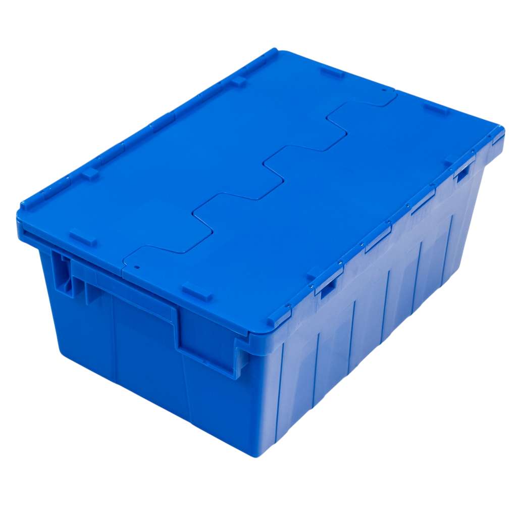 Pojemnik transportowy Mega-M zamykany S-60 cm G-40 cm H-25 cm plastikowy niebieski N - obrazek 2