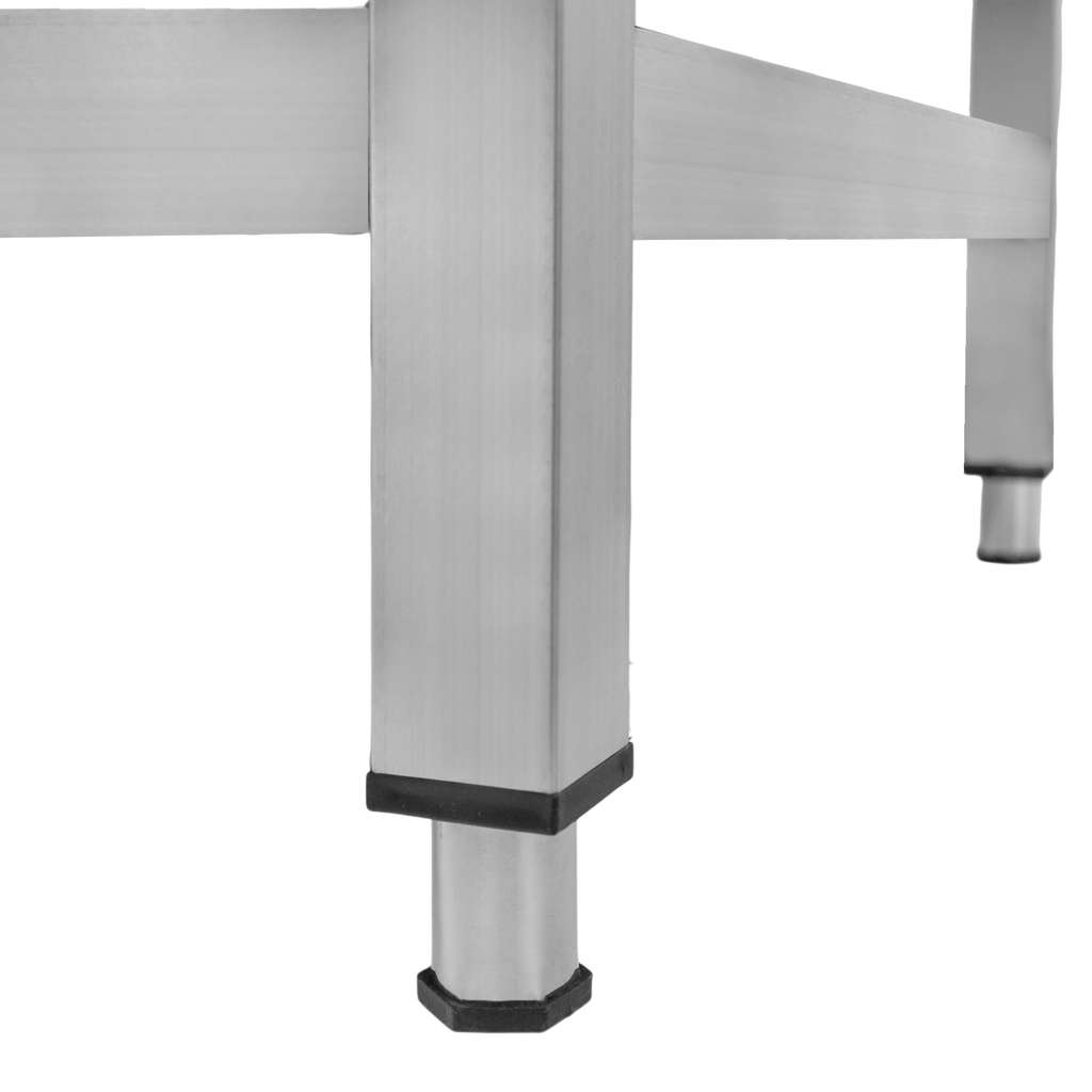 Stół ze stali nierdzewnej przyścienny z płytą polietylenową i półką Mega-M S-180 cm G-60 cm H-85 cm N - obrazek 16