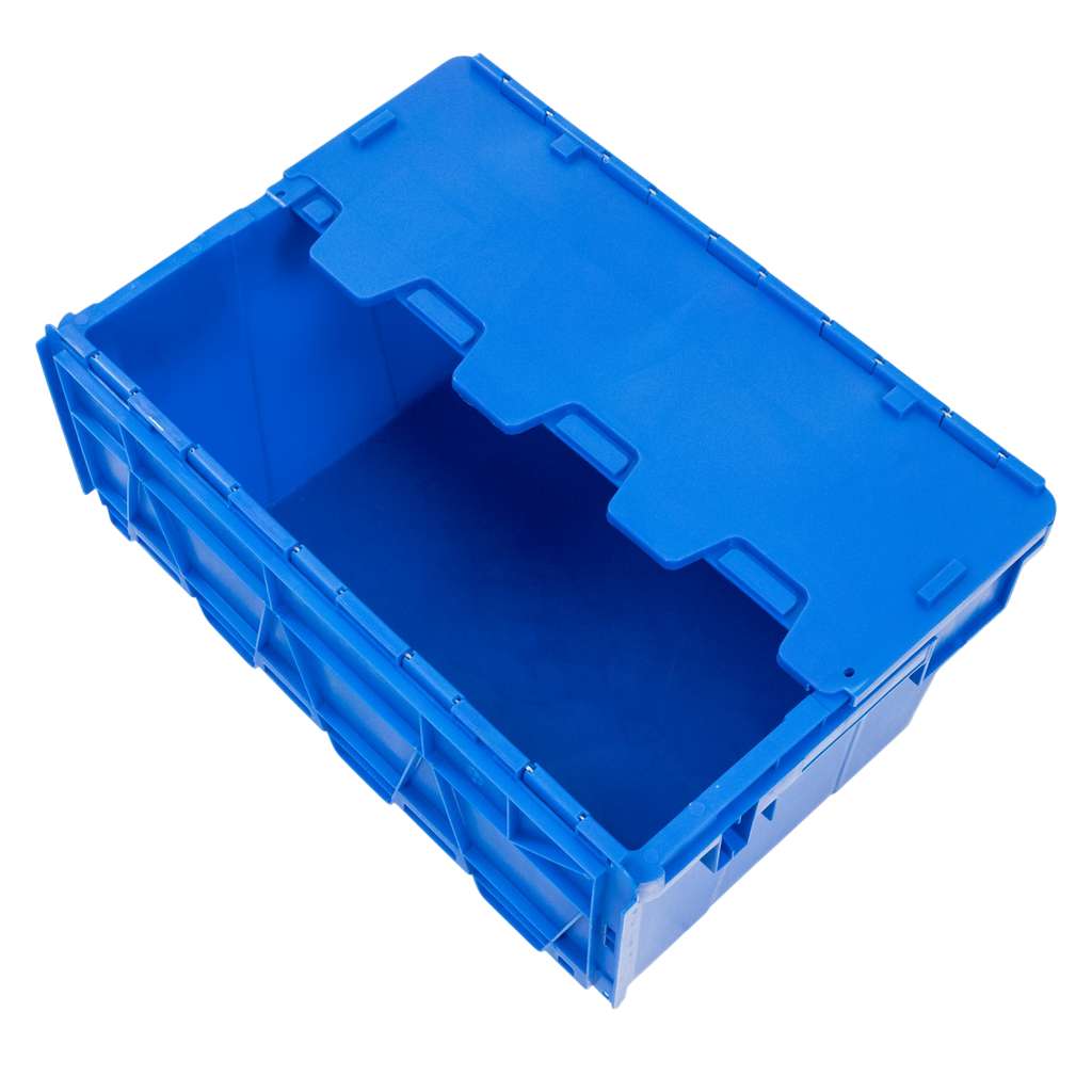 Pojemnik transportowy Mega-M zamykany S-60 cm G-40 cm H-32,5 cm plastikowy niebieski N - obrazek 6