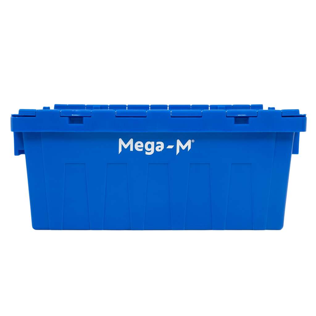 Pojemnik transportowy Mega-M zamykany S-60 cm G-40 cm H-25 cm plastikowy niebieski N - obrazek 4