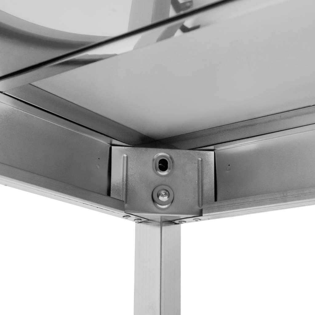 Stół ze stali nierdzewnej przyścienny z płytą polietylenową i półką Mega-M S-120 cm G-60 cm H-85 cm N - obrazek 11
