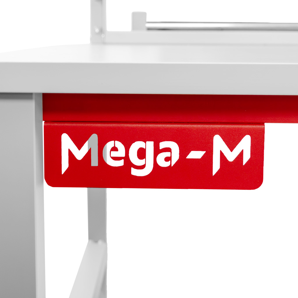 Stół do pakowania Mega-M S-200 cm x G-80 cm x H-85-100 cm / regulowane nogi / szary N - obrazek 12