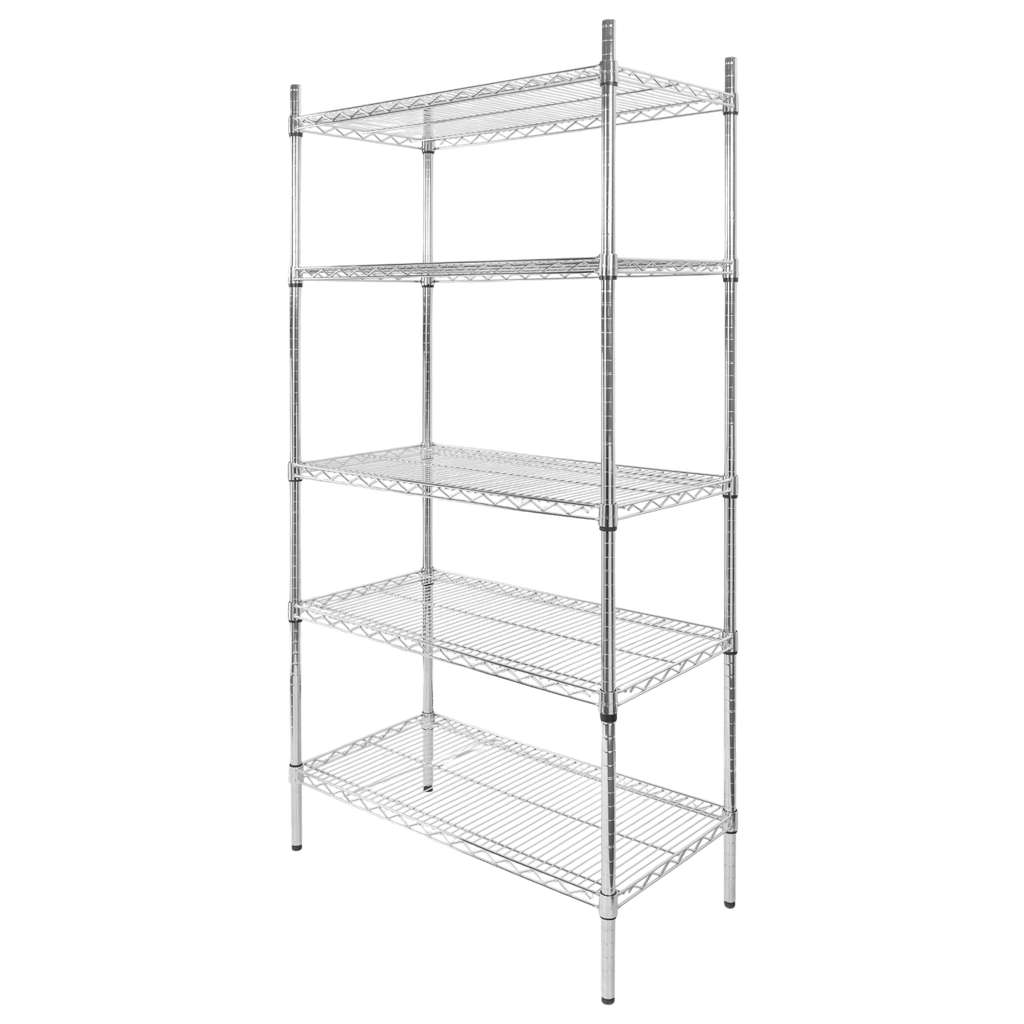 Regał chromowany gastronomiczny Mega-M 5-półkowy H-180 L-90 G-45 N