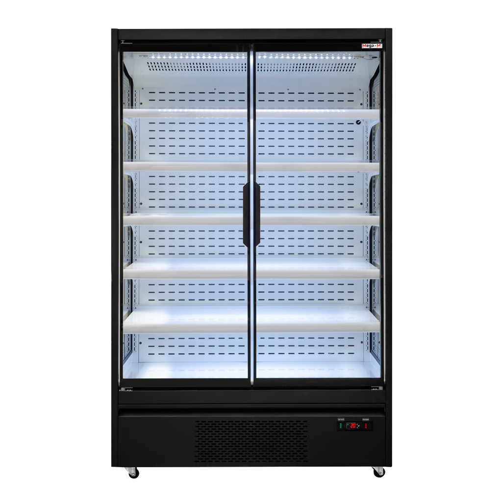 Regał chłodniczy Mega-M HUGO PLUS RU L-125 cm G-72cm H-205 cm drzwi transparentne - obrazek 3
