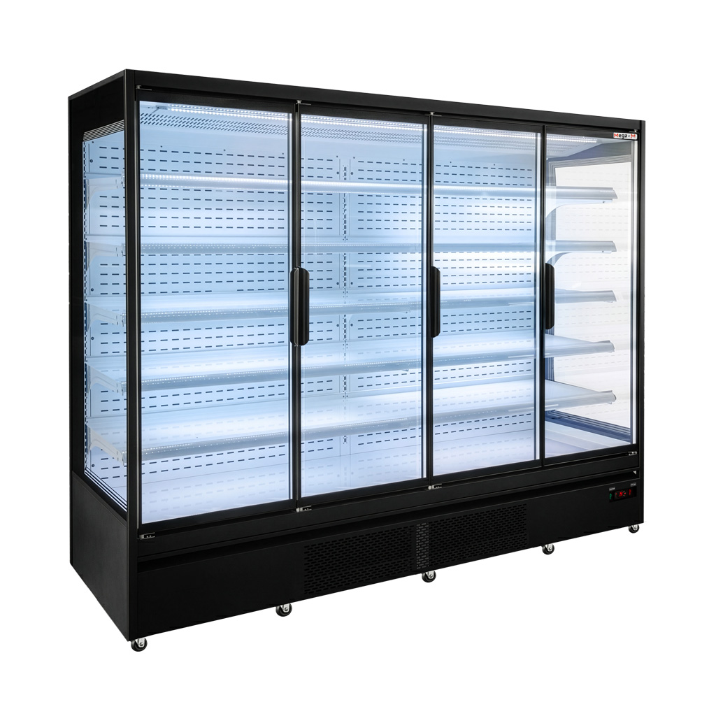 Regał chłodniczy Mega-M HUGO PLUS RU L-250 cm G-72cm H-205 cm drzwi transparentne - obrazek 2