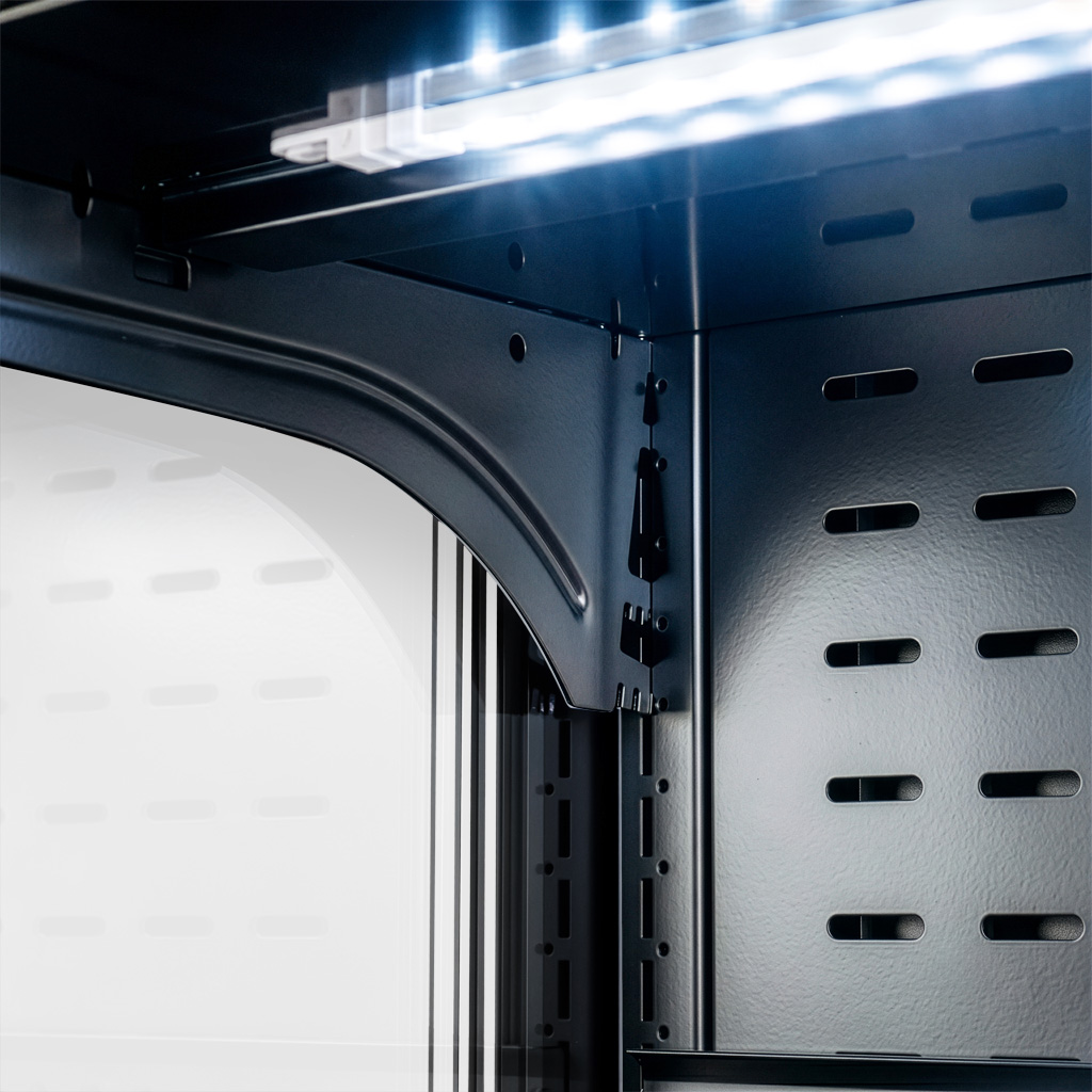 Regał chłodniczy Mega-M HUGO PLUS RU L-195 cm G-72cm H-205 cm black drzwi transparentne - obrazek 8
