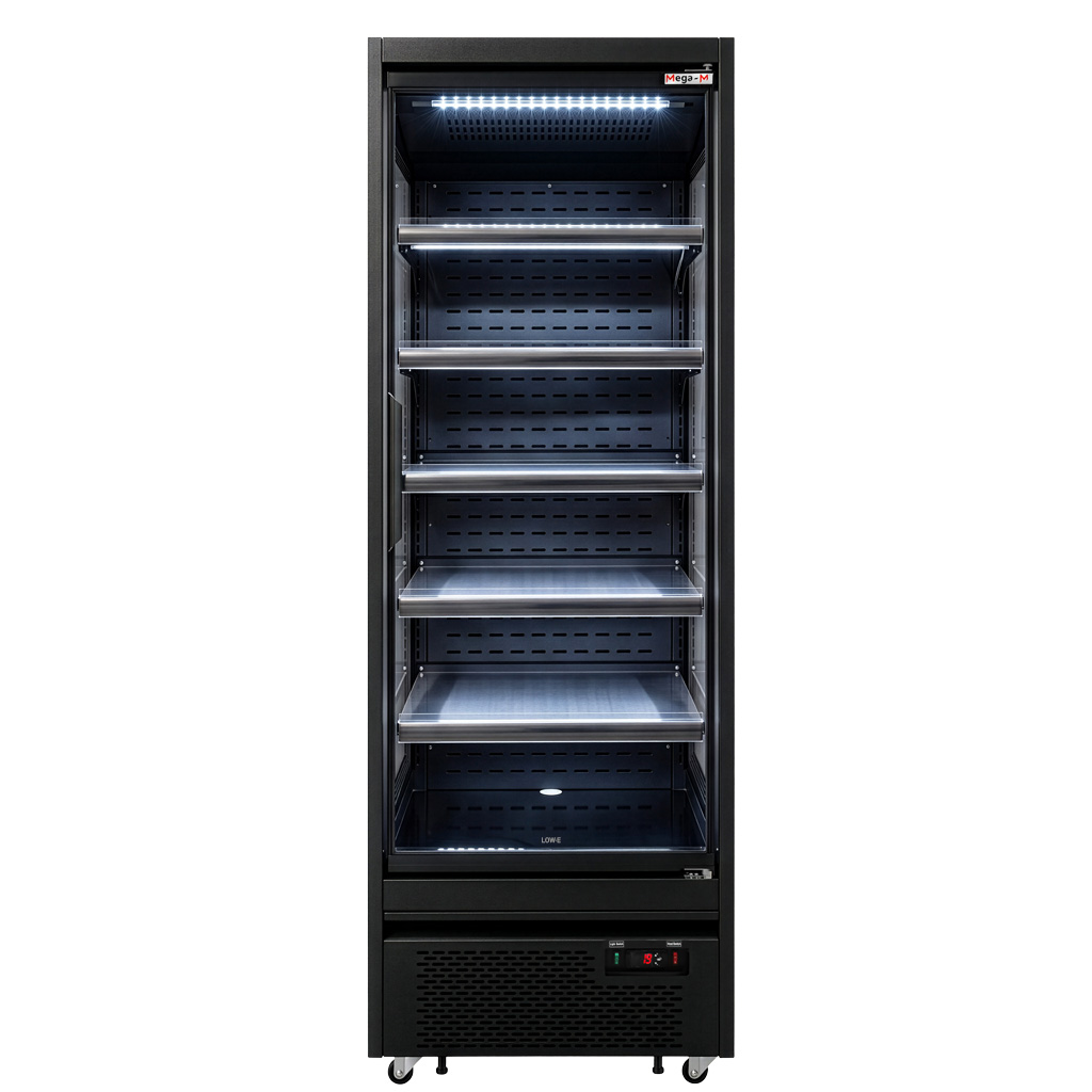 Regał chłodniczy Mega-M HUGO PLUS RU L-70 cm G-72 cm H-205 cm black drzwi transparentne N - obrazek 3