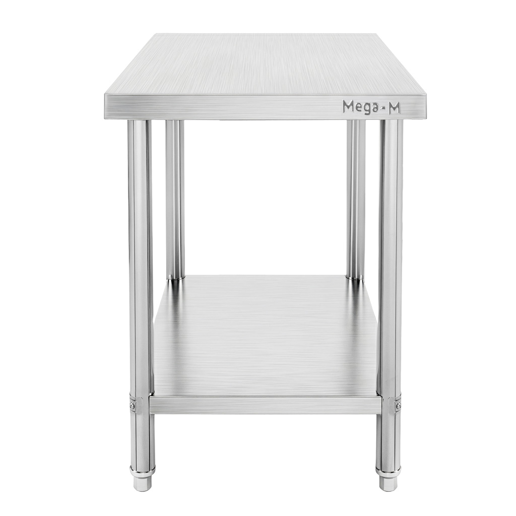 Stół ze stali nierdzewnej centralny z półką Mega-M X STANDARD S-60 cm G-70 cm H-85 cm N - obrazek 6