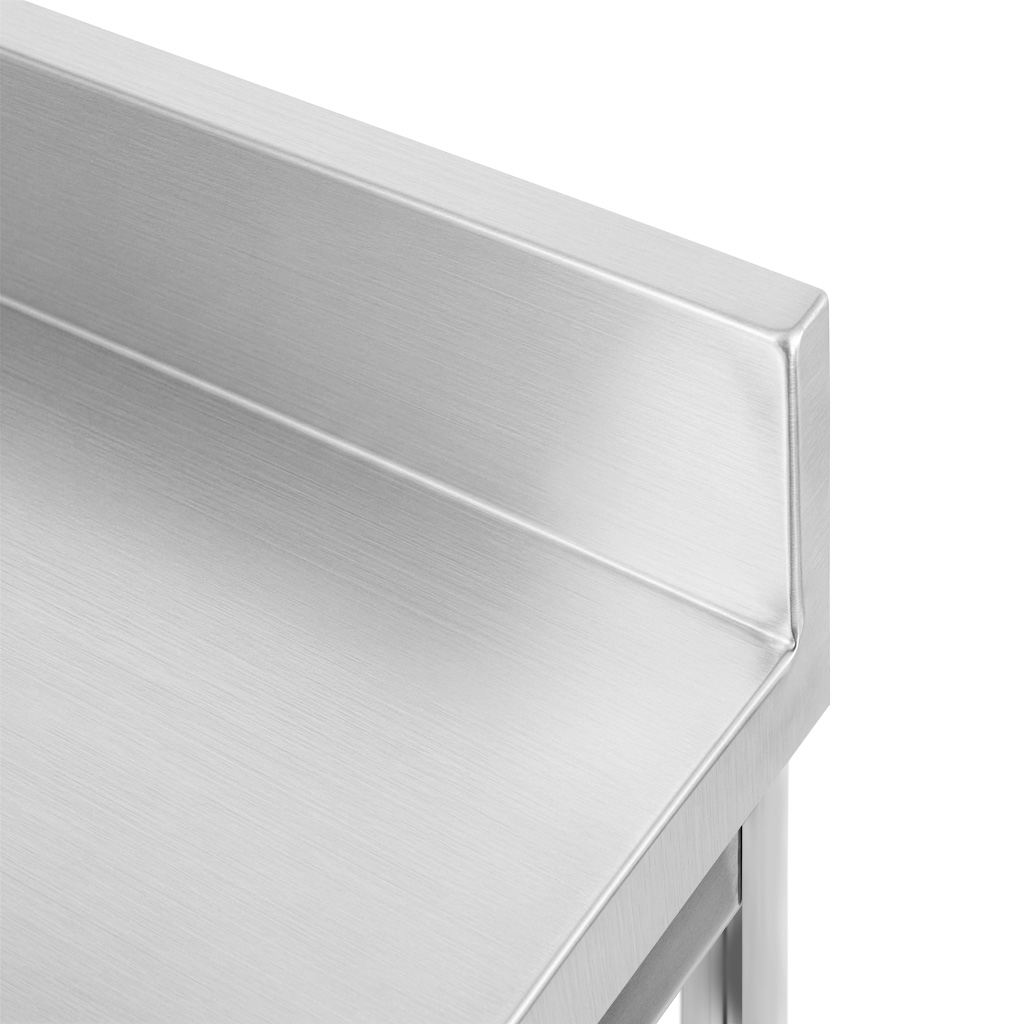 Stół ze stali nierdzewnej przyścienny z 2-ma półkami Mega-M X STANDARD S-200cm G-70 cm H-85 cm N - obrazek 3
