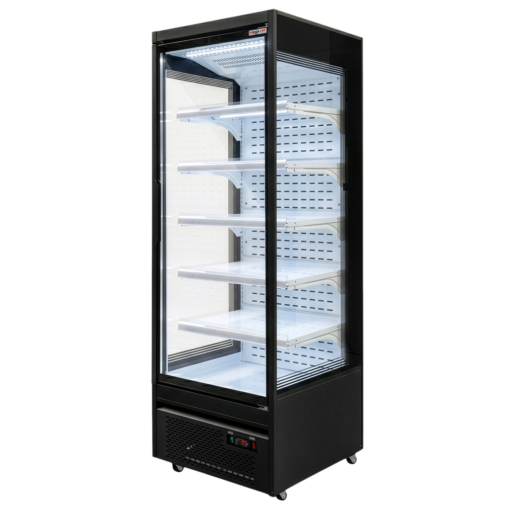 Regał chłodniczy Mega-M HUGO PLUS RU L-70 cm G-72 cm H-205 cm drzwi transparentne N