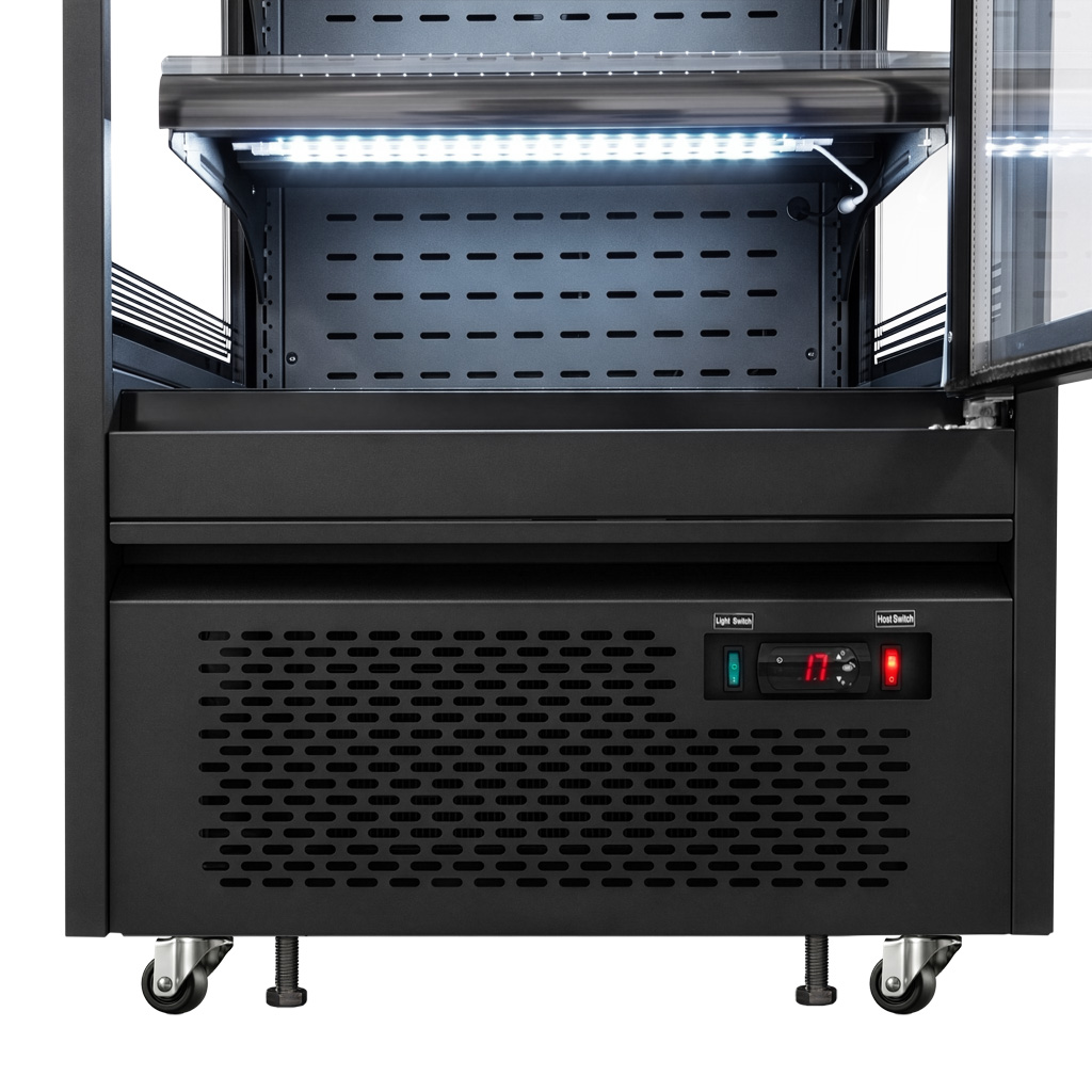 Regał chłodniczy Mega-M HUGO PLUS RU L-70 cm G-72 cm H-205 cm black drzwi transparentne N - obrazek 4